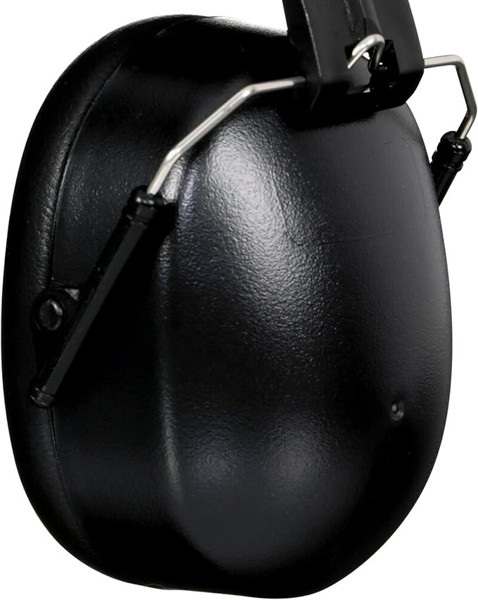 3M Folding Earmuff, Noise Reduction Rating (NRR) 25 dB, Adjustable Ear Muffs, Padded Headband For Comfort, Flexible & Adjustable Headband, Black, One Size Fits Most (90563H1-DC) (Pack of 5)