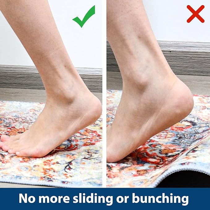 Non Slip Rug Pads for Hardwood Floors, 3x5 Rug Pad Gripper for Area Rugs, Under Carpet Anti Skid Mat, Beige, Keep Your Rugs Safe and in Place