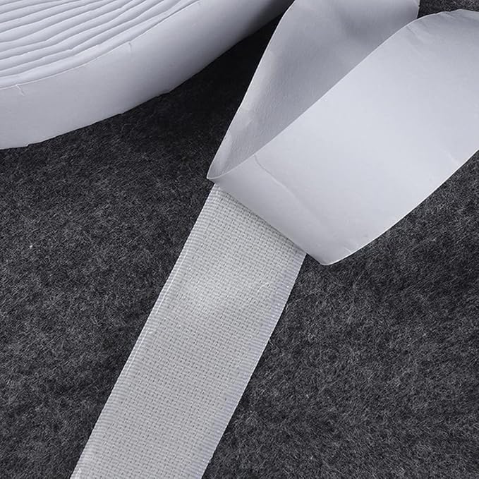 0.75 Inch x 82 Feet White Self-Adhesive Hook and Loop Tape - Sticky Back Fastening Tape for Stationery and Household Purposes