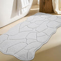 BSICPRO White Bathroom Rugs Runner, 22x47 Inches Long Bath Mats Non Slip, Soft Absorbent and Quick Dry Microfiber Bath Rugs for Bathroom Decor, Machine Washable (Snow White)