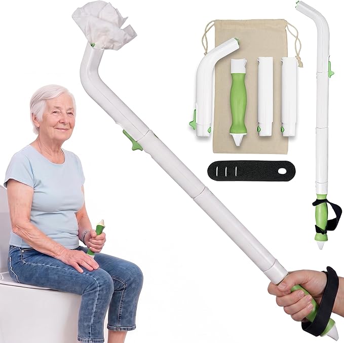 FreedomWand Multipurpose Toilet Aids - 25.5" Inch Wiping Aid Toileting for Women & Men, Butt Wiper Tool, Toilet Assist Device and Paper Extender, Ideal for Elderly, Disabled and Post Surgery Use