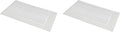 Amazon Basics Banded Bathroom Bath Rug Mat, 100% Cotton, 31 x 20 inches, Soft Silver (Pack of 2)