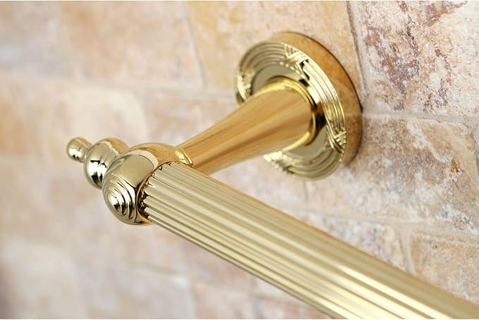 Kingston Brass DR710122 Designer Trimscape Templeton Grab Bar 12-Inch with TL TIP, Polished Brass