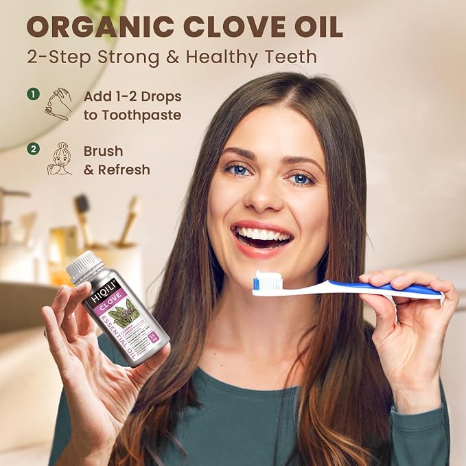 HIQILI 16 Fl Oz Clove Essential Oil, Pure Natural for Hair, Diffuser, Aromatherapy - 500ML