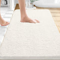 OLANLY Bathroom Rugs 30x18, Extra Soft Absorbent Chenille Bath Rugs, Rubber Backing Quick Dry, Machine Washable Bath Mats for Bathroom Floor, Tub and Shower, Home Decor Accessories, Ivory