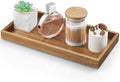 ALELION 13" Bathroom Vanity Tray for Counter - Acacia Wood Decorative Tray for Toilet Tank Makeup Perfume Jewelry Catchall Coffee Table - Wooden Kitchen Countertop Organizer for Soap Dispenser