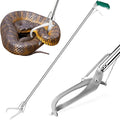 HOMEYA 52" Snake Tongs Grabber, Heavy Duty Snake Catcher Wide Jaw Handling Tool, Rattle Snake Catcher, Extra Long Snake Tongs, Snake Catcher with Lock&Non-Slip Grip Handle, Snake Tong Reptile Grabber