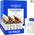 HIQILI Tea Tree Oil Set - 1 fl oz (12 Pack), 100% Pure Natural with Stable Quality, Bulk Pack for Business Purchase, Ideal for Nail Care, Hair Care, Skin Care, Diffuser, DIY, Holiday Gift & Home Use