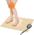 Bathroom Non Slip Shower Mat, Khaki 24x16 Inch Bathtub Mat, Non Slip Bathroom Mat for Elderly and Kids, Easy to Dry, Fast-Dry Drainage Hole, Easy to Prune