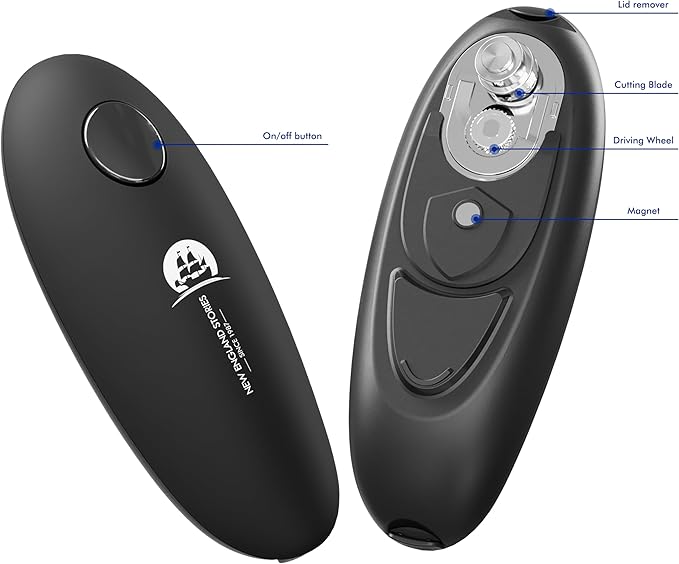 Automatic Electric Can Opener - Hands-Free Operation, Smooth Edge Cutting, Battery Powered for Effortless Opening