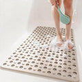 Tiamo Large Bathtub Mat 20.87" x 33.86",Non Slip Shower & Tub Mat for Elderly & Pregnant Women,Big Suction Cups,Quick Drain,Soft & Durable,Apricot