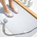 Large Shower Mat 21.5x33.5 Inch Clear, Soft Non Slip Shower Mats for Inside Shower with Big Suction Cups Drain Holes, Extra Large Bath Bathtub Mat Floor Stall Mats, BPA-Free, Easy Clean