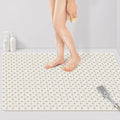 Yolife Extra Large Shower Mat 47x32 inch, Non Slip Shower Mat for Inside Shower with Drain Holes and Suction Cups for Bathroom, No Odor TPE Shower Floor Mat,White