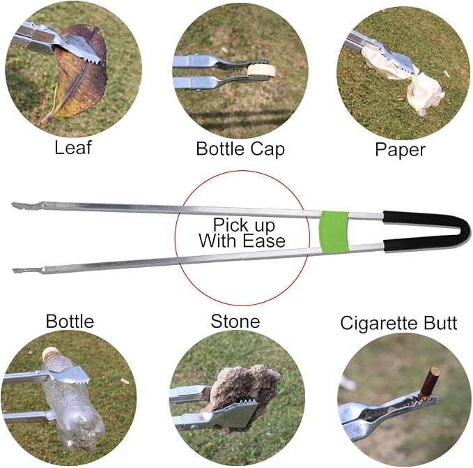 Reacher Grabber Tool,Litter Pick Up Stick Lightweight Aluminium Rustproof,Trash Tong,Reaching Assist Tool for Elderly,Garden Nabber Plogging