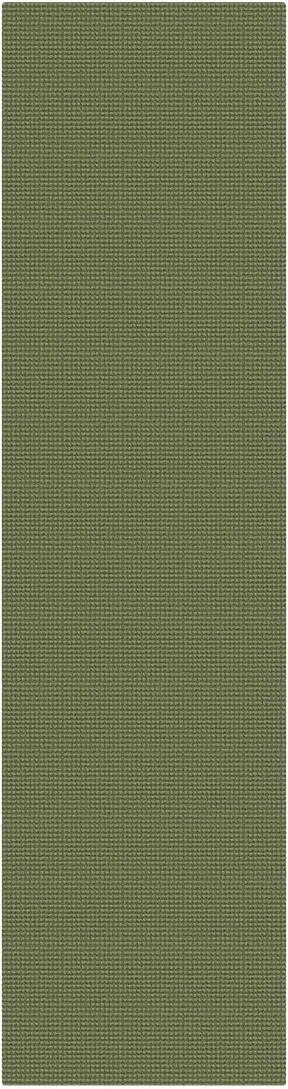KOZYFLY Cotton Runners Rugs for Hallway 2.5'x10', Washable Runner Rug, Woven Non Slip Kitchen Runner, Braided Entryway Rug, Floor Carpet for Entry, Aisle, Hall, Olive Green/Earthy Green