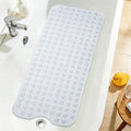 Extra Long Clear Bathtub Mat Non Slip, Soft Bath Mat for Tub 40 x 16 Inch Full Size, Bath Tub Shower Mats for Bathroom Floor with Big Suction Cups and Drain Holes, Easy Washable, BPA Free