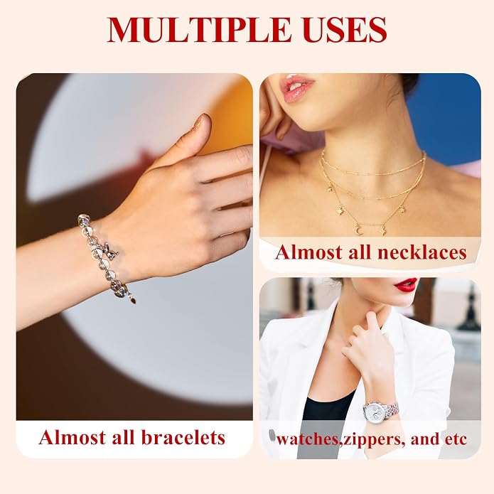 Sliverdew Bracelet Helper Tool - Bracelet Wearing Aid Hook and Clips - Metal Bracelet Assistance Tool - Jewelry Fastening Tools for Necklace/Watch Clasps, Zips, Crafts - Arthritis Elderly