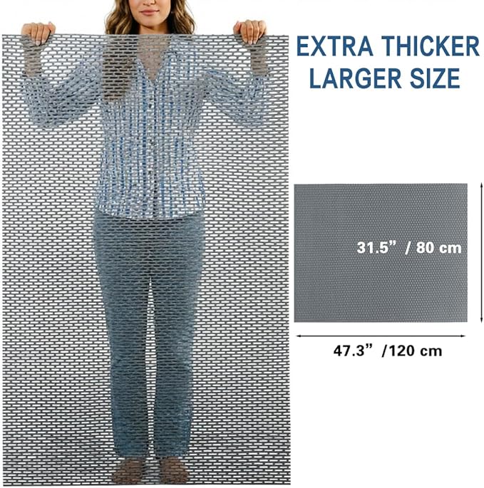 Extra Large Non-Slip Shower Mat,47.3 x 31.5Inch Bathtub Mat,Non Slip Bathroom Mat for Elderly, Easy to Dry, Fast-Dry Drainage Hole, Easy to Prune