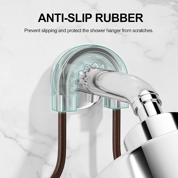 SRIWATANA Shower Caddy Organizer Hanging Over Head, Bathroom Shower Rack Hanger with Hooks for Razors - Bronze