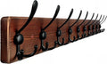 Large Coat Rack Wall Mount 38.6'' Rustic Wood Coat Rack Hook Long Coat Hooks Wall Mount Farmhouse Wall Hooks for Hanging Coat, Bags, Towels