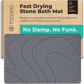 TOSORO - Stone Bath Mat Diatomaceous Earth Shower Mat Non-Slip Super Absorbent Diatomite Stone Bath Mats for Bathroom Floor Quick Drying Natural Easy to Clean (23.5 x 15) - Graphite
