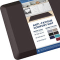 KitchenClouds Kitchen Mat Cushioned Anti Fatigue Rug 20"x39" Water Resistant, Non Slip, Standing and Comfort Desk/Floor Mats for House Sink Office (Chocolate)