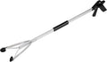 Grabber Reacher Suction Cup Grip Tool- Long 32 Inch Foldable Strong Heavy Duty Aluminum Pick Up Stick - Lightweight Trash Litter Picker Claw Extended Gripper Nabber Assist for Elderly, Luxet (Black)