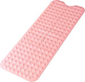 Bathtub and Shower Mats, Extra Long Non-Slip Bath Mat 39 x 16 Inch, Machine Washable Bath Tub Mat with Suction Cups & Drain Holes for Bathroom, Pink
