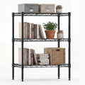 DUMOS 3-Tier Metal Wire Storage Shelves, Adjustable Standing Storage Rack Shelf, Heavy Duty Steel Shelving Unit Organizers for Kitchen Bathroom Pantry Garage, 23.2" Wx13.4 Dx30.1 H, Black