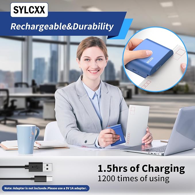 Rechargeable Electric Letter Opener - Electric Envelope Opener, Letter Openers Envelope Slitter for Office & Home Desks, Mail Openers with Safe Cutting and Portable Design
