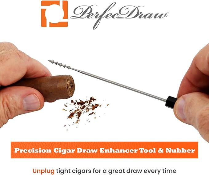 Perfec - PerfecDraw Patented Cigar Draw Enhancer Tool and Nubber, 5 inches