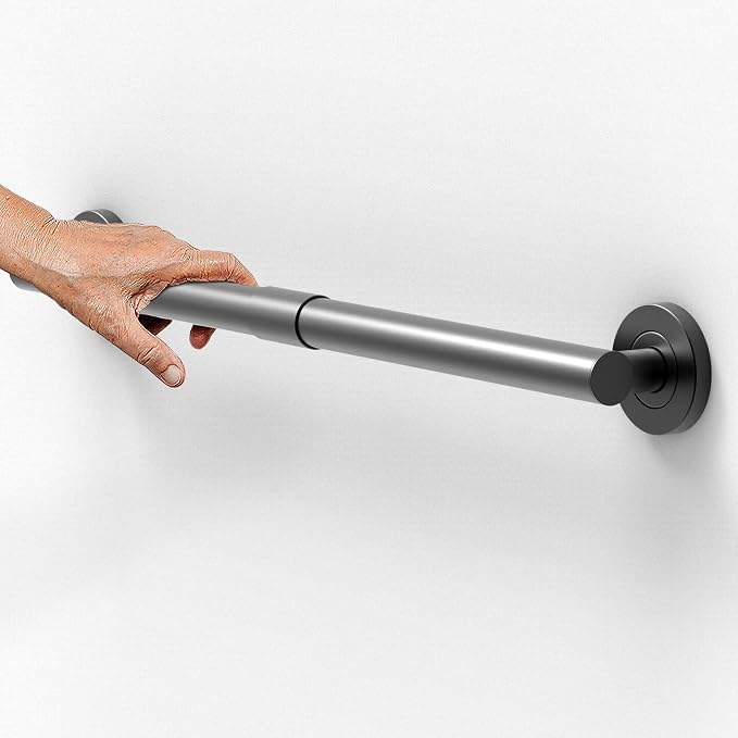 ADA Compliant Grab Bar,500lbs Weight Support for Bath Safety (24 inch, Matte Black)