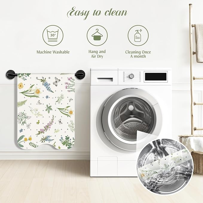 SHUCHING Flower and Leaf Bath Mat for Tub Non Slip-40 X 16Inch, Bathtub Mat Anti Slip for Women, Long Shower Mat for Bathroom Mold Free, Machine Washable