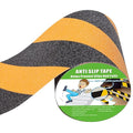 Yorwe Anti Slip Tape, High Traction,Strong Grip Abrasive, Not Easy Leaving Adhesive Residue, Indoor & Outdoor (6" Width x 190" Long, Black/Yellow)