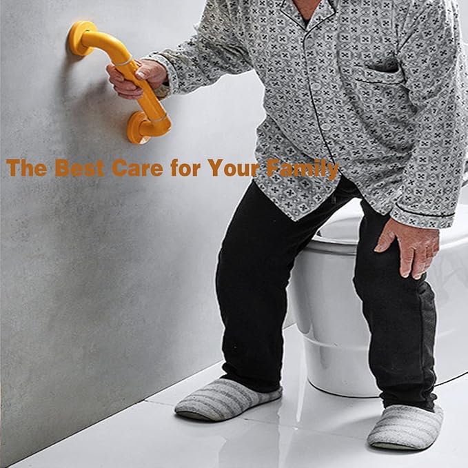 Bathroom Safety Grab Bar,Shower Grab Bars for tub and Shower, Heavy-Duty Shower Handle, Textured Grip,Removable Shower Grab Bars for Seniors and Seniors,Orange