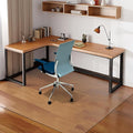Azadx Office Chair Mat for Hardwood Floor, 63"x51" Clear Desk Chair Mat for Hardwood Floor Large Protector Floors Mats for Office Chairs, Easy Glide Rolling Plastic Floors Mats for Home Offices