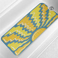 Sun Bathtub Mat Non Slip for Kids 40x16in Extra Long Anti Slip Bath Mat for Tub Abstract Art Bath Shower Mat with Large Drain Holes and Suction Cups Boho Sun Design Modern Minimalism Bathroom Decor