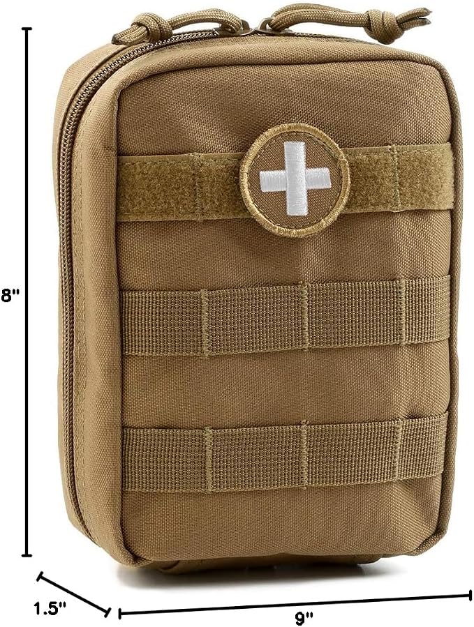 Orca Tactical First Aid Molle Pouch - Heavy Duty IFAK Pouch - Empty Medical Pouch Ideal for Military Use EMTs Law Enforcement Camping and Hiking - Med Pouch for Optimal Organization