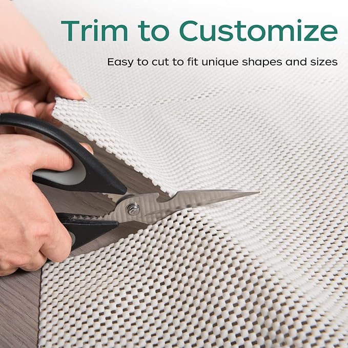 BAGAIL BASICS Non Slip Rug Pad Gripper 9 x 12 Feet Extra Thick Carpet Pads for Area Rugs and Hardwood Floors, Keep Your Rugs Safe and in Place
