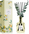 COCORRÍNA Lemon Eucalyptus Reed Diffuser – 6.76 oz Essential Oil with 8 Reeds & Real Eucalyptus Sticks, Home Fragrance for Bedroom or Bathroom Décor