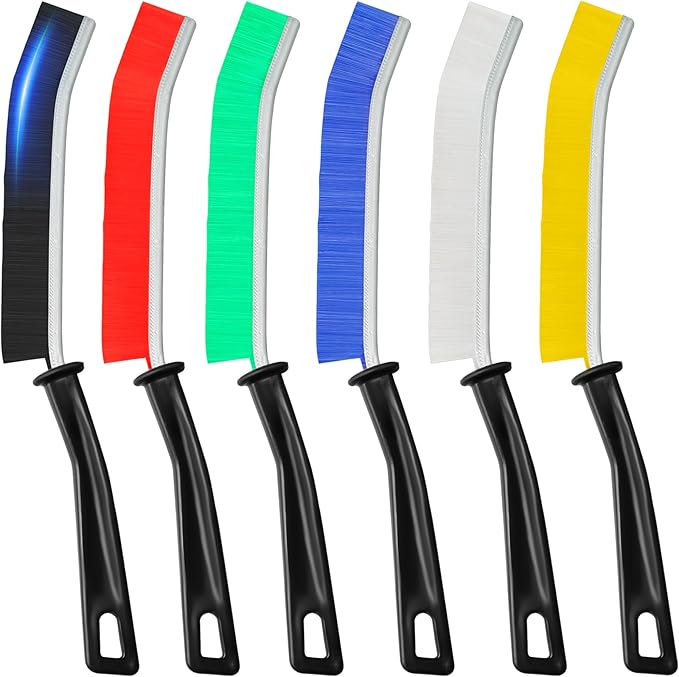 6Pcs Hard Bristle Crevice Cleaning Brush, Multifunctional Premium Crevice Cleaning Tool, Designed for Cleaning Narrow Spaces, Suitable for Toilet, Faucets,Kitchen,Grout, KOSPRIE