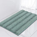 Turquoize Non Slip Shaggy Bathroom Rugs Blue Bath Rugs for Bathroom Chenille Bath Rugs 1 Piece Bath Mat Set Super Absorbent Shower Rug for Tub Mats, 17"x 24", Duckshell Blue