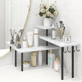 Homode Bathroom Counter Corner Shelf, 3 Tier Kitchen Countertop Organizer for Over The Sink, Make Up, Dresser Table, White Marble