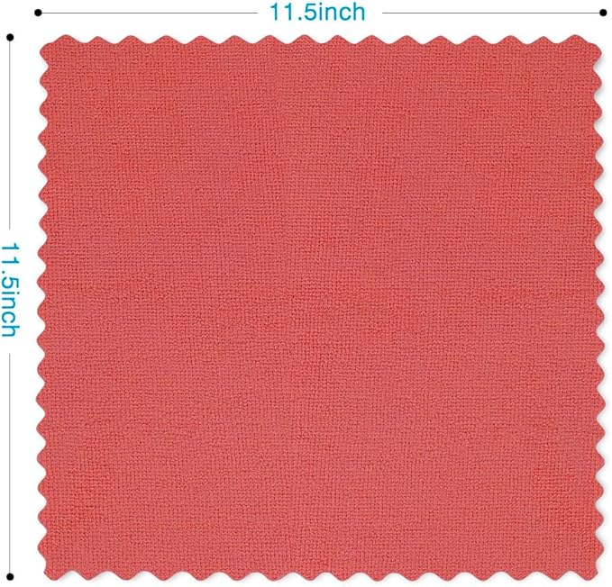 Orighty Microfiber Cleaning Cloth Bulk, Shop Towels Shop Rags 50 Pack, Reusable Microfiber Cleaning Rags for Cars, Multi-Purpose Lint Free Towels for Home & Kitchen, 12x12 Inch, Red
