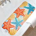 Ocean Bathtub Mat Non Slip, Cute Baby Bath Mat for Tub Rubber Tub Mat, Starfish Seashells Toddler Kids Bath Mats for Bathroom Anti Slip Shower Mat with Suction and Drain Holes Machine Washable,40″x16″