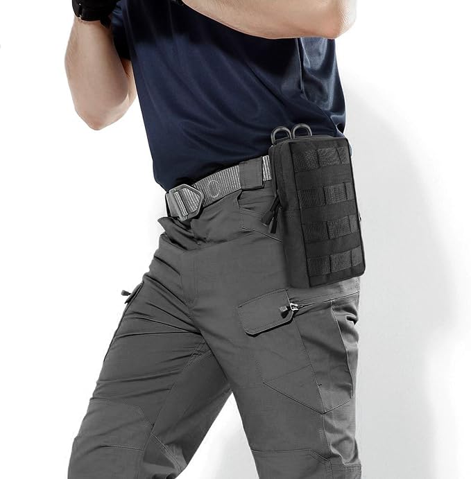 FRTKK 2 Pack Molle Pouches - Tactical Compact Water-Resistant EDC Pouch Bag Small Utility Pouch