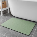 Bath Mat Rugs 24x17 - Diatomaceous Earth Bath Mat Quick Dry Absorbing Bathroom Rugs Rubber Non Slip Thin Bathroom Mat Fit Under Door, Bath Mats for Bathroom Floor, Tub and Shower, Sink, Sage Green