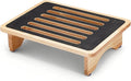 One Step Stool for Adults Seniors, Non-Slip Rubber Step Surface Heavy Duty Wooden Stepping Stool, Perfect Bed Steps for High Beds & Daily Use