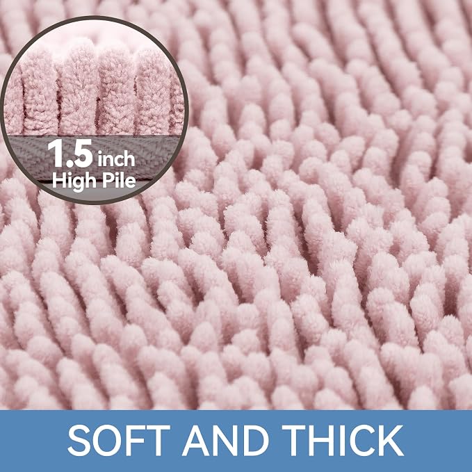 Bcoimo Bathroom Rugs 24x17, Bath Mats for Bathroom Non Slip with Rubber Backing,High Absorbent Microfiber Bath Rugs Quick Drying, Machine Washable, Durable Decor
