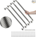 4 Pack 32 Inch Shower Grab Bar, YuanDe Brushed Nickel Bathroom Grab Bar Handle w/Anti-Slip Knurled Grip, Stainless Steel Bath Balance Bar, 1.25" Diameter Safety Hand Rail Support,Handicap Elderly